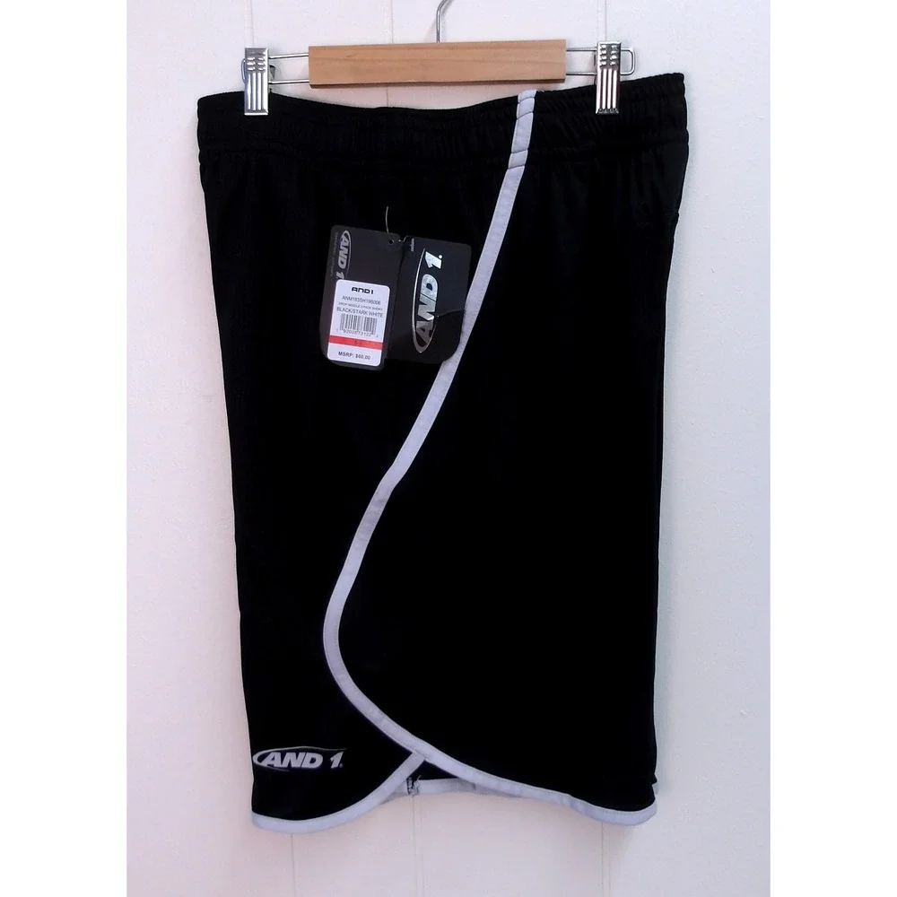 AND 1 Men's Black Athletic Basketball Gym‎ Shorts Activewear Sz S / #9199